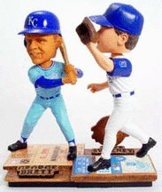 George Brett and Mike Sweeney Kansas City Royals Limited Edition Then & Now Bobble Head Doll from Forever Collectibles