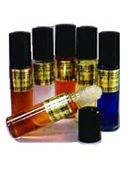 Beauty: Lot of 6 Mens Essential Perfume Body Oils, Assorted Fragrances