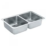 22357 Lancelot 32 Stainless Steel 18 gauge Double Bowl Sink