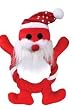 Dog Toy - Zanies Festive Fling-A-Rings Plush and Rope Holiday Pet Toy - Santa - Red