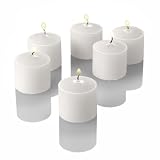10 Hour White Unscented Votive Candles Set of 72 by Quick Candles