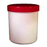 5 Salbendose Kunststoffdosen 500 g 625 ml Deckel rot + 1 Glasbeutelvon "Fa.ars"