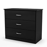 South Shore Furniture Smart Basics Collection 3-Drawer Chest, Black