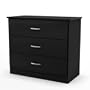 South Shore Libra Collection 3-Drawer Chest, Black