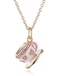 Molly Glitz Girls "Tea For 2 by MG" 14K Gold Plated Tea Cup Pendant Necklace, 14" + 2" extender