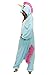 Adult Unisex Blue Unicorn Animal Kigurumi Onesies Pajamas Cosplay Birthday Party Wear