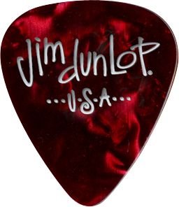 Dunlop Premium Celluloid Classic Guitar Picks 1 Dozen Red Pearloid Medium