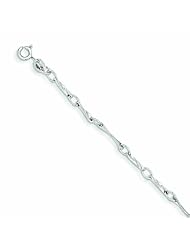 Genuine 14K White Gold Polished Fancy Link Bracelet 7.5 Inches 2 Grams Of Gold 100% Satisfaction Guaranteed.