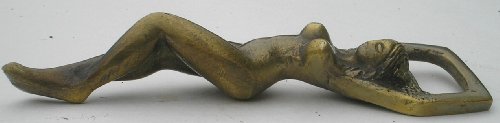 Large 5" Brass Sexy Nude Bottle Opener 3 Dimensional
