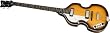 Hofner Icon Series Left-Handed Vintage Violin Bass, Vintage Sunburst