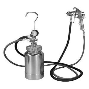 2 Quart Pressure Pot w/ Silver Gun and Hose.