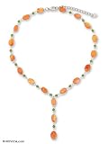 Carnelian choker, 'Orange Marmalade' 0.2 W 17.1 L
