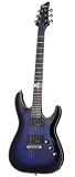 Schecter Blackjack Slim Line Series C-1 6-String Electric Guitar, Satin See-Thru Blue Burst, with Active Pickups