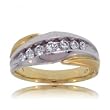  1/2CT Diamond Mens Wedding Band Ring in 14KT White Yellow Gold