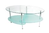 Walker Edison 38 in. Wave Oval Coffee Table