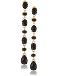 Post Linear Linked Resin Drop Dangle Earrings