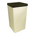 IVORY WEDDING PARTY CARD RECEIVING POST BOX - WITH BLACK LID