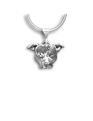 Sterling Silver Pit Bull Pendant by The Magic Zoo