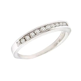 10K White Gold .24 CTW Diamond Anniversary Band