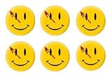 Set of 6 Watchmen Button Smiley Face Comedian Badges Approx 1