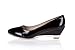 VogueZone009 Womens Closed Pointed Toe Low Heel Wedges PU Soft Material Solid Pumps