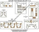 BMW 3 Series E36 Vinyl Dash Trim Kit 92-96 - 40 pieces - Exotic Brushed Aluminum