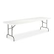 Resin Rectangular Folding Table, 96w x 30d x 29h, Platinum