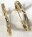 Monet Leaf Diamond Hoop Earrings 14KT GOLD FILLED GOLDTONE