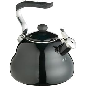Traditional whistling hob kettle,2.0 ltr BLACK.
