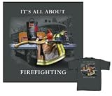 Firefighting Charcoal Adult T-shirt - XX Large