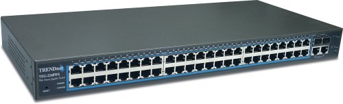 TRENDnet 48-Port Gigabit Web Smart Switch (48x 10/100Mpbs, 2x 10/100/1000, 2x Mini-GBIC)TEG-2248WS (Black)