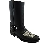 Radical Boot Men's V2 Skulls Biker 02B Cowboy Boots