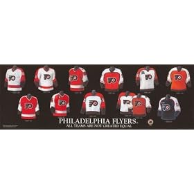 Philadelphia Flyers 5" x 15" Jersey Evolution Plaque