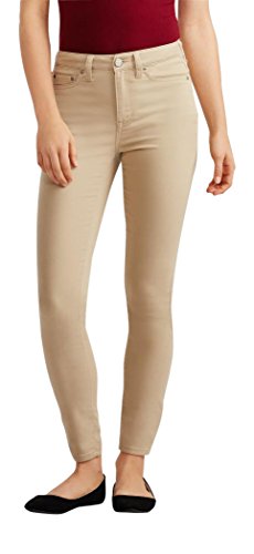 Aeropostale Women's High-Waisted Solid Uniform Jegging 4 Summer Tan