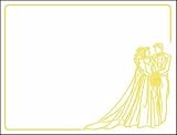 Bottle Labels for Wine--Bride and Groom Gold