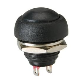 Momentary N.O. Raised Push Button Switch Black