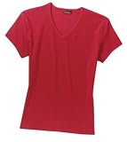 Hanes Silver for Her - Classic Fit V-Neck T Red-3XL