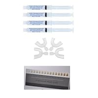 Instant White Smiles optimized Teeth Whitening Kit - Professional Maximum Strength 36% 40 ml Teeth Whitening Syringes / Kit with 2 sets of trays and Shade Card