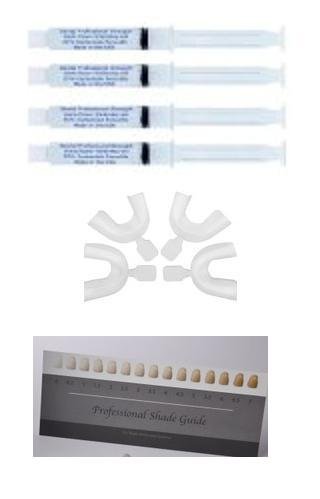 Professional Maximum Strength 36% 40 ml Teeth Whitening Syringes / Kit with 2 sets of trays and Shade Card