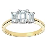 18k Yellow Gold Emerald-Cut Three-Stone Diamond Ring (G-H / VS, 1 ct. tw.)