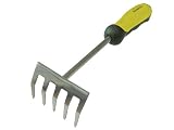 from Toolbank Faithfull 5-Tines Stainless Steel Hand Rake with Soft-Grip