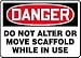 DANGER DO NOT ALTER OR MOVE SCAFFOLD WHILE IN USE 10 x 14 Adhesive Dura Vinyl 5