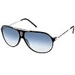 Carrera Hot/S Adult Aviator Full Rim Sports Sunglasses w/ Free B&F Heart Sticker Bundle - Black/Palladium/Azure Gradient