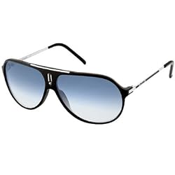 Carrera Hot/S Adult Aviator Full Rim Sports Sunglasses - Black/Palladium/Azure Gradient