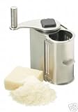 Deluxe grip operated cheese grater with storage