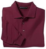 Port Authority - Silk Touch Long Sleeve Sport Shirt Burgundy-L