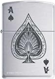 Zippo Lighter - Vintage Ace of Spades Card Chrome