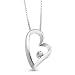 Personalized April Birthstone Heart Necklace Gift