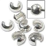 Sterling Silver Crimp Bead Covers 3mm (100)