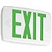 Lithonia Lighting LQM-S-W-3-G-120277-ELNM6 Emergency LQM Series LED Exit Sign White Housing Green Letter 120/277 Volt Quantum